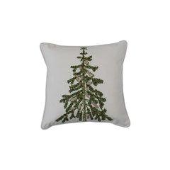 Holiday Tree Embroidered Pillow