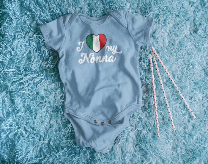 I Love My Nonna Baby Onesie - Light Blue 6M - SALE