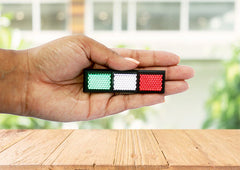 Italian Flag-Inspired LED Light Panel Reflector – Green, White and Red Prism Glow for Cultural Decor, Gifts & Festive Displays