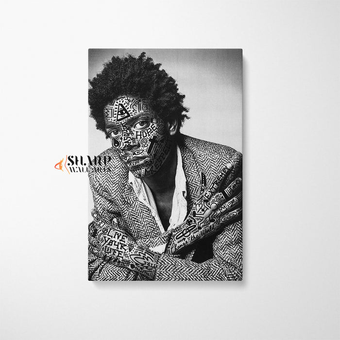 Jean Michel Basquiat Tattoo Canvas Wall Art