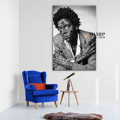 Jean Michel Basquiat Tattoo Canvas Wall Art