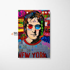John Lennon Rock And Roll Icon Canvas Wall Art