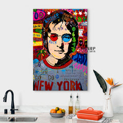 John Lennon Rock And Roll Icon Canvas Wall Art