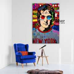 John Lennon Rock And Roll Icon Canvas Wall Art