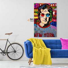 John Lennon Rock And Roll Icon Canvas Wall Art