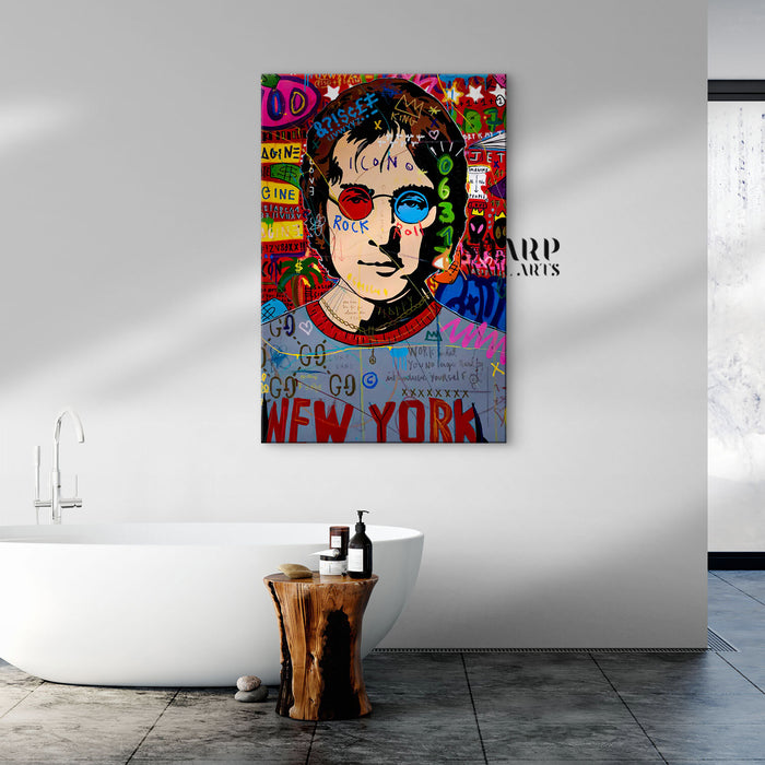 John Lennon Rock And Roll Icon Canvas Wall Art