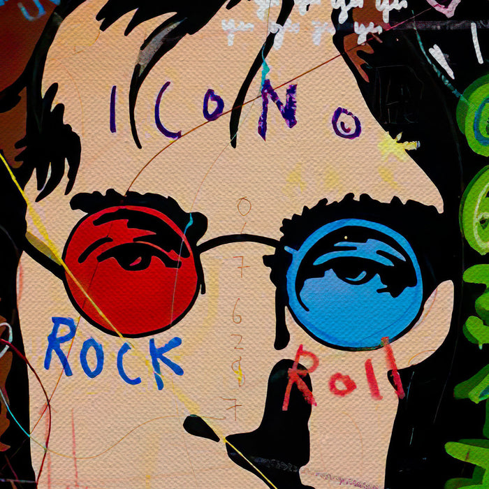 John Lennon Rock And Roll Icon Canvas Wall Art
