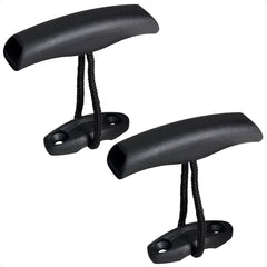 Kayak Handles with Cord & Pad Eye, Black, 2-Pack - FO4864 - Five Oceans