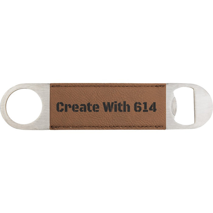 Laserable Leatherette Bottle Opener Dark Brown Black | Create With 614