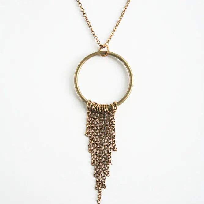 Laura Stark Design Brass Fring Necklace
