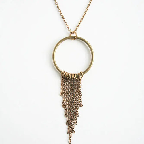 Laura Stark Design Brass Fring Necklace