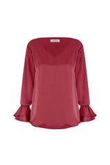 Lola Long Sleeve Top Burgundy