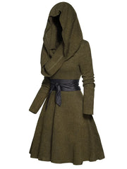 Long Sleeve with Belt Robe Dress
