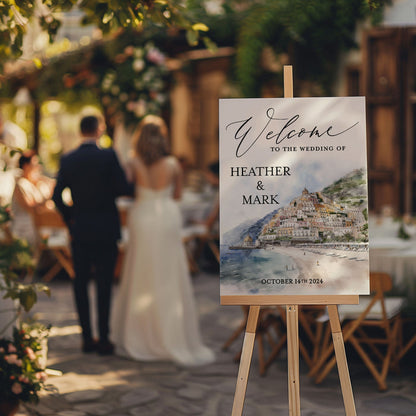 Mediterranean Wedding Welcome Sign