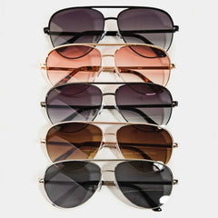 Metal Frame Double Bridge Sunglasses
