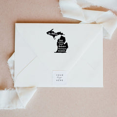 Michigan State Self Inking Address Stamp