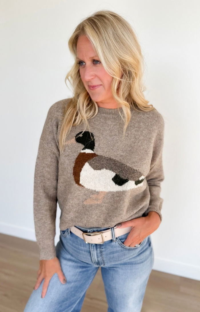 Mocha - Duck Knit Sweater