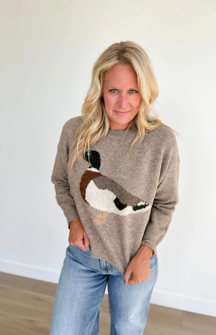Mocha - Duck Knit Sweater