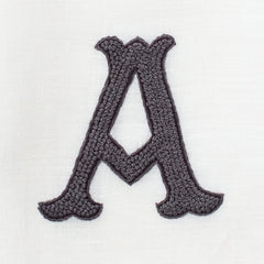 Monogram Nouveau Towel - Gray on White