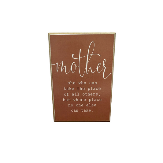 Mother Sentimental Shelf Sitter - square with extended background