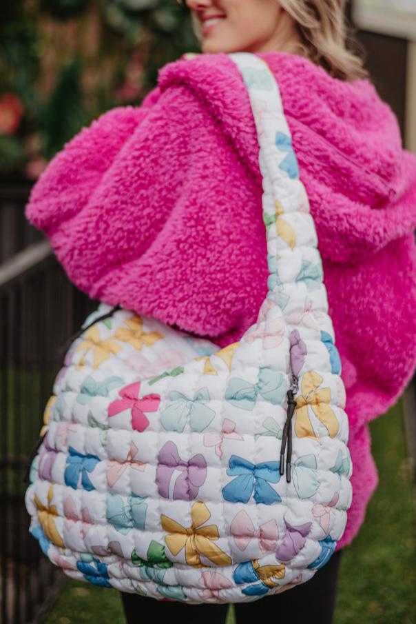 Multicolored Quilted Tote Bag
