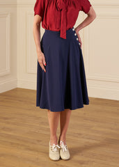 1940s Whirlaway Skirt - Navy