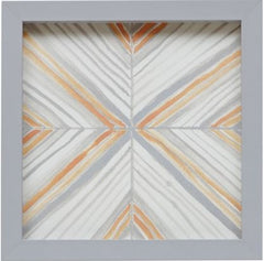 Orange and Grey Chevron Framed