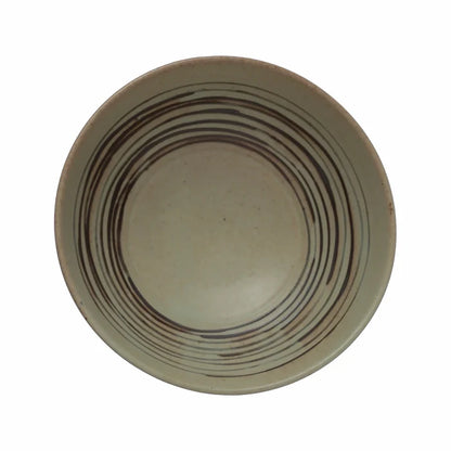Organic Striped Footed Bowl