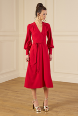 1970s Ossie Wrap Dress - Red