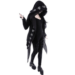 Oversized Drawstring Gothic Hoodie