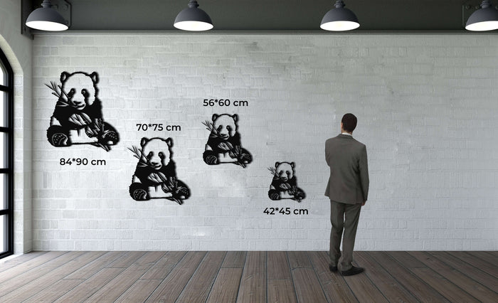 Panda Metal Wall Art - Decor available at Dekadron for $79.90