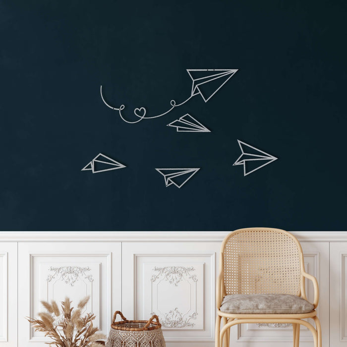 Paper Planes Metal Wall Art - Decor available at Dekadron for $94.90