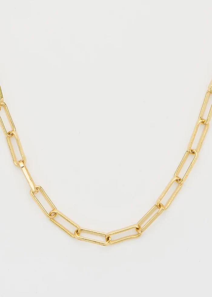 Paperclip Chain Necklace 18"