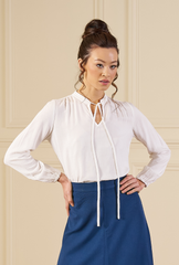 1970s Peasant Blouse - Ivory