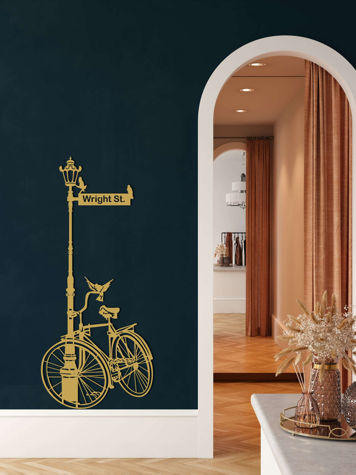 Personalized Bike Metal Wall Art - Decor available at Dekadron for $109.90