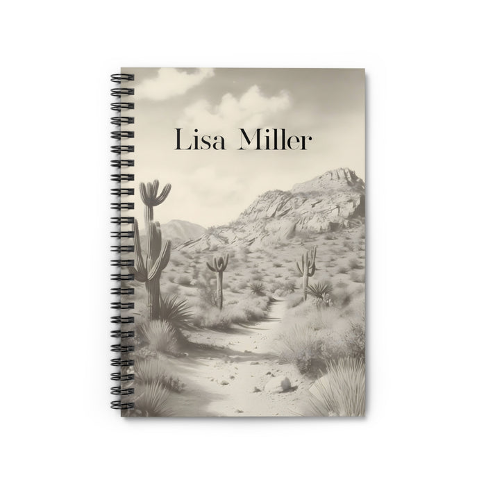 Personalized Desert Landscape Spiral Notebook