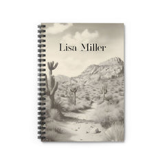 Personalized Desert Landscape Spiral Notebook