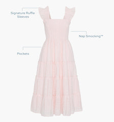 The Ellie Nap Dress - Pink Broderie Voile
