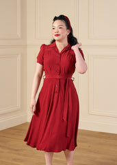 1940s Shirt-Waister Dress - Port