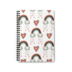 Rainbows and Hearts Valentine Spiral Notebook