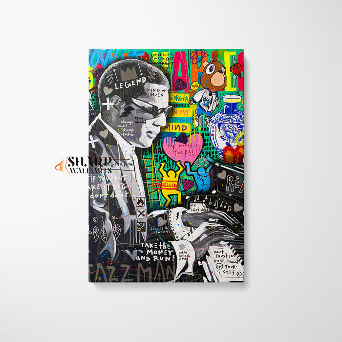 Ray Charles Legend Canvas Wall Art