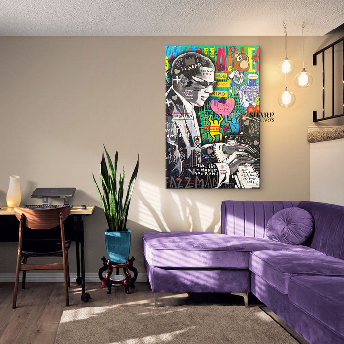 Ray Charles Legend Canvas Wall Art