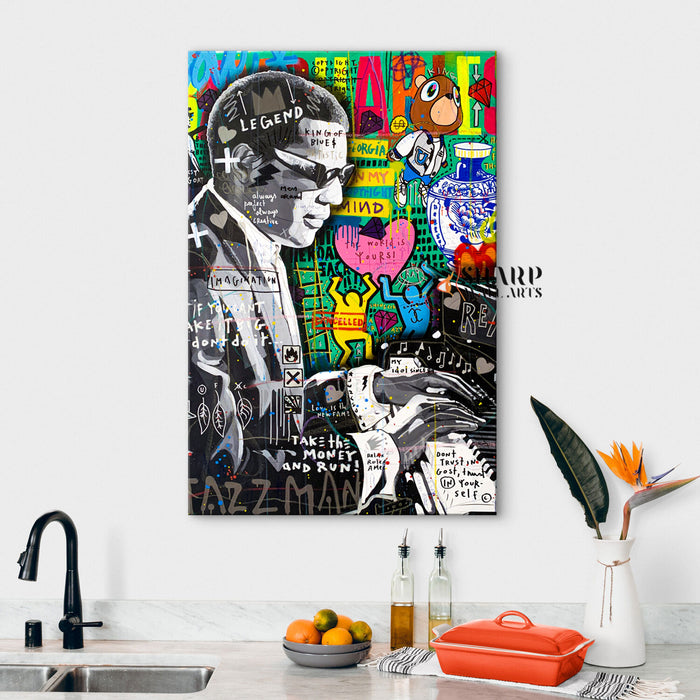 Ray Charles Legend Canvas Wall Art