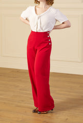 1940s Swing Trousers - Red