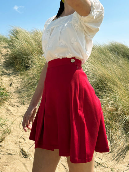 1930s Pleated Shorts - Red