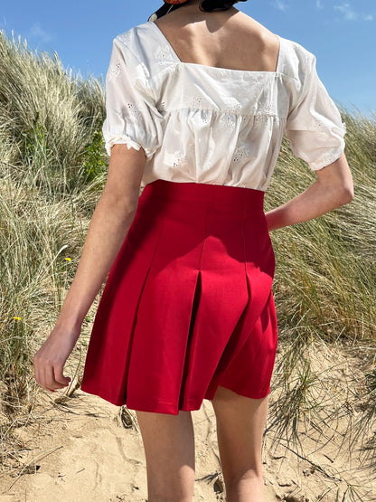 1930s Pleated Shorts - Red