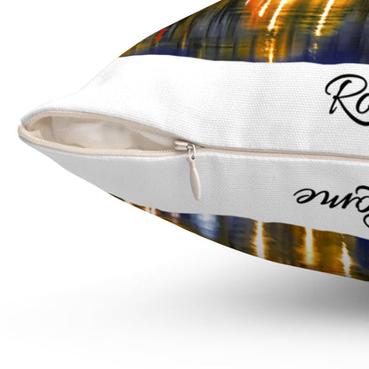 Rome Nightscape Decorative Throw Pillow — St. Peter’s Basilica River View