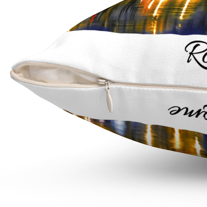 Rome Nightscape Decorative Throw Pillow — St. Peter’s Basilica River View