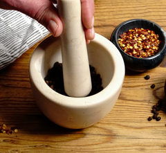 RSVP International | Marble Mortar & Pestle - Beige