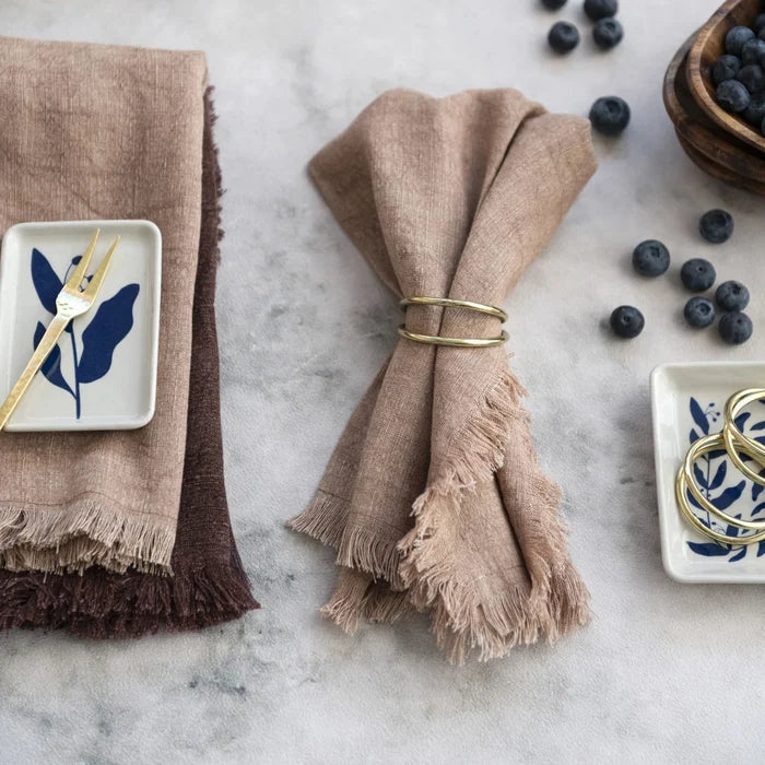 S/2 Stoneware Botanicals Plates